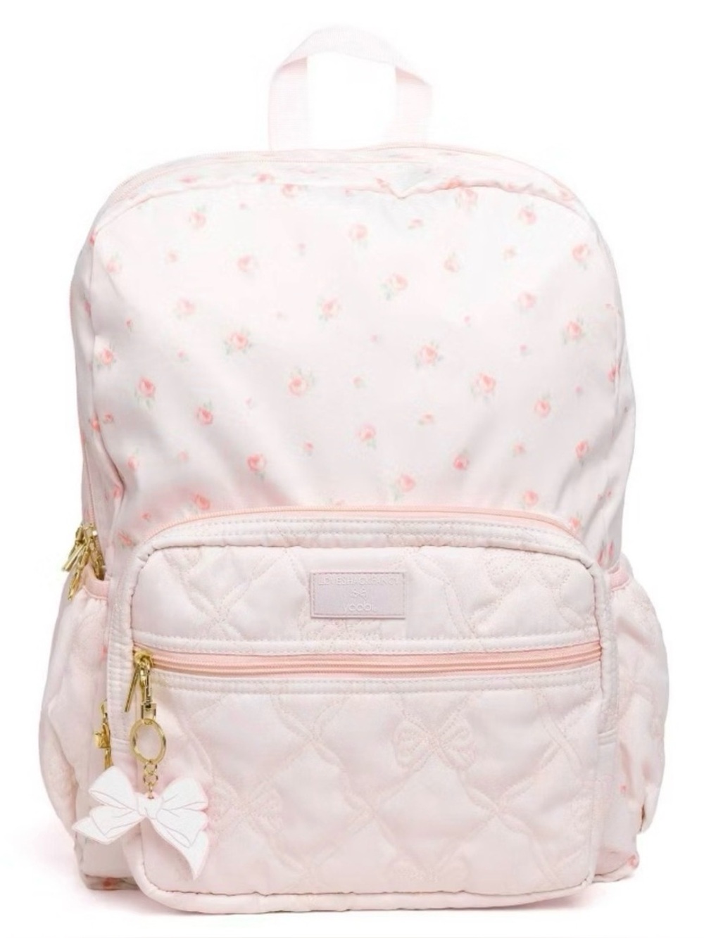 LoveShackFancy pink back pack Blooming Heirloom Ditsy Ballet bloom